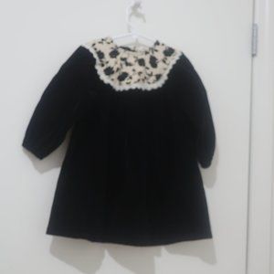 NWT Black Velvet Dress Kids Size 4